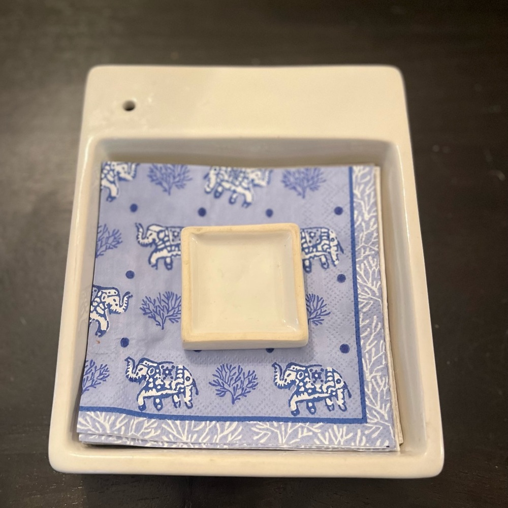 Nora Fleming napkin holder.